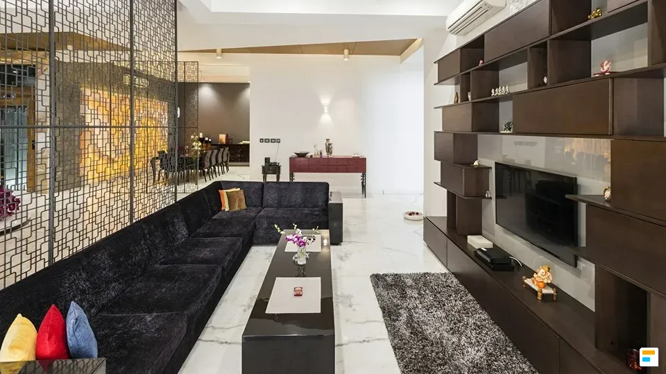 Living Room in Chandra Reddy House in Bangalore, Karnataka by Maksh ...